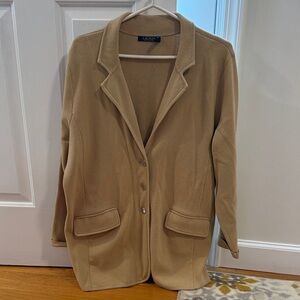 Lauren Ralph Lauren Tan Open-Front Blazer Jacket
